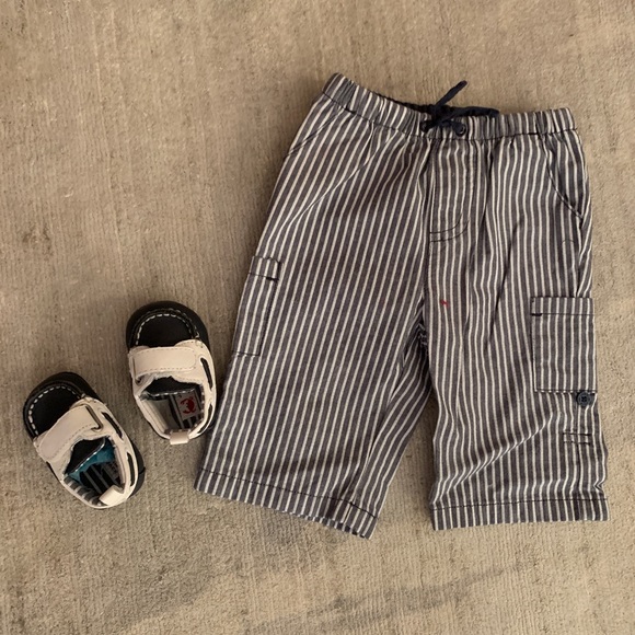 Janie and Jack pants and matching crib shoes. - Picture 1 of 5